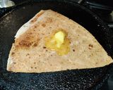 A picture of step 3 of Gud paratha with multigrain flour.