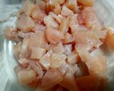 A picture of step 1 of Chicken tikka chunks.