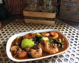 Gambar langkah 5 resipi Sayur Pak Choy Tumis Udang.
