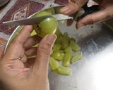A picture of step 1 of Amla chutney.