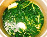 Hình bước làm 2 của món Canh tần ô đậu hủ non