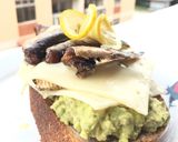 A picture of step 3 of Avocado With Kieler Sprat And Swiss Cheese Sandwich.