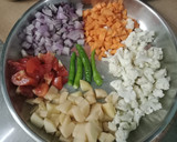 ஒன் பாட் வெஜ் ஒயிட் குருமா(white veg kurma recipe in tamil ரெசிபி ஸ்டேப் 1 புகைப்படம்