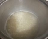 A picture of step 1 of Egg rice porridge with lump crab meat.