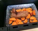 Szűzpecsenye édesburgonyával Air Fryerben recept fázis 4 fotója