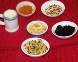 A picture of step 1 of Kheer/payasam with Quinoa, condensed milk and jaggery.