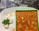 A picture of step 4 of Tofu Matar Masala.