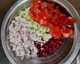 A picture of step 1 of Pomegranate salad.