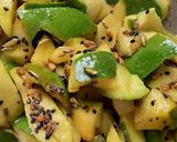A picture of step 2 of Raw mango sweet sour sabji.