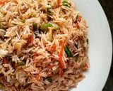 A picture of step 5 of Burnt garlic veg fried rice.