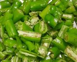 A picture of step 1 of Instant Green chilli pickle.