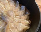 A picture of step 9 of Japanese pan fried dumplings with pork, napa cabbage and spring onion 🥟 - Gyoza.