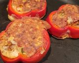 A picture of step 4 of Stuffed pepper rings.