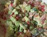 A picture of step 2 of Mix fruits and vegetables salad with hung curd.