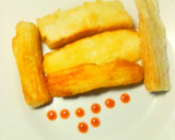 A picture of step 10 of Deep fried Cassava#Endofyearchallenge.