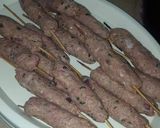 A picture of step 3 of Seekh kabab.