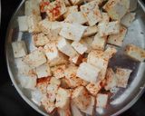 A picture of step 1 of Paneer Kolhapuri.