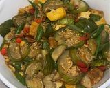 Foto langkah ke 9 dari resep Tempe Tahu Sayur Terong Tauco Medan.