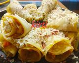 A picture of step 2 of Stuffed Roties with a twist.