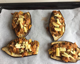 Foto del paso 5 de la receta: Berenjenas rellenas de brócoli, setas y un toque de anchoa