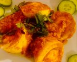 A picture of step 7 of Masala malai egg.