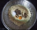 A picture of step 1 of Besan Methi Puri with Puri Chaat.