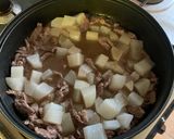 Foto langkah ke 3 dari resep Tumis Daging dan Daikon.