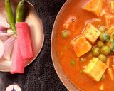 A picture of step 5 of Matar paneer.