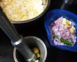 A picture of step 1 of Bharwa paneer capsicum cups.