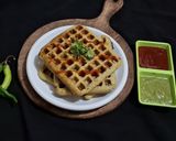 A picture of step 6 of Samak Rice Bengal gram Waffles.