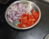 A picture of step 3 of #SIS#Uraddal appe(veg with coriander,pudina onion,tomato chutney.