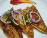 भाजी मसाला अंडा फ्रेंच टोस्ट (bhaji masala anda french toast recipe in Hindi) रेसिपी चरण 9 फोटो