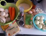 Gombás, sajtos kölesfasírt 😊 recept fázis 1 fotója