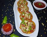A picture of step 7 of Moong dal Pizza.