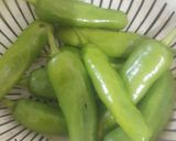 A picture of step 1 of Rajasthani besan mirchi.