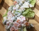 A picture of step 3 of Russian Salad Sandwich.