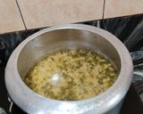 A picture of step 2 of Green moong toor dal tadka.