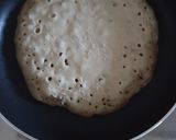 A picture of step 7 of Banana pancake (no milk/ no egg) with sourdough starter discard.