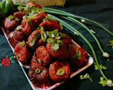 A picture of step 5 of Cabbage manchurian.