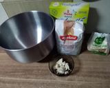 Gluténmentes melegszendvics-Póréhagymás sajtos Sonkás recept fázis 1 fotója