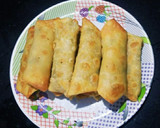 A picture of step 14 of Vegetable Spring Rolls (with homemade wrapper).