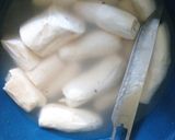 A picture of step 1 of Fried cassava.