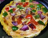 ऑमलेट पिज़्ज़ा (omelette pizza recipe in hindi) रेसिपी चरण 7 फोटो