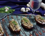 A picture of step 8 of Ricotta mushroom bruscetta.