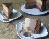 Gambar langkah 22 resipi Mocha Mousse Cake.