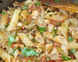 A picture of step 8 of Masala Penne.