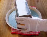A picture of step 10 of Easy! Creme Caramel / Giant Flan used a loaf pan.