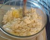 A picture of step 6 of Chhena poda Orissa dish.