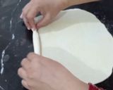 A picture of step 3 of Rope Style Paratha Folding.
