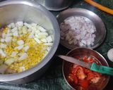 A picture of step 1 of Dudhi chana.